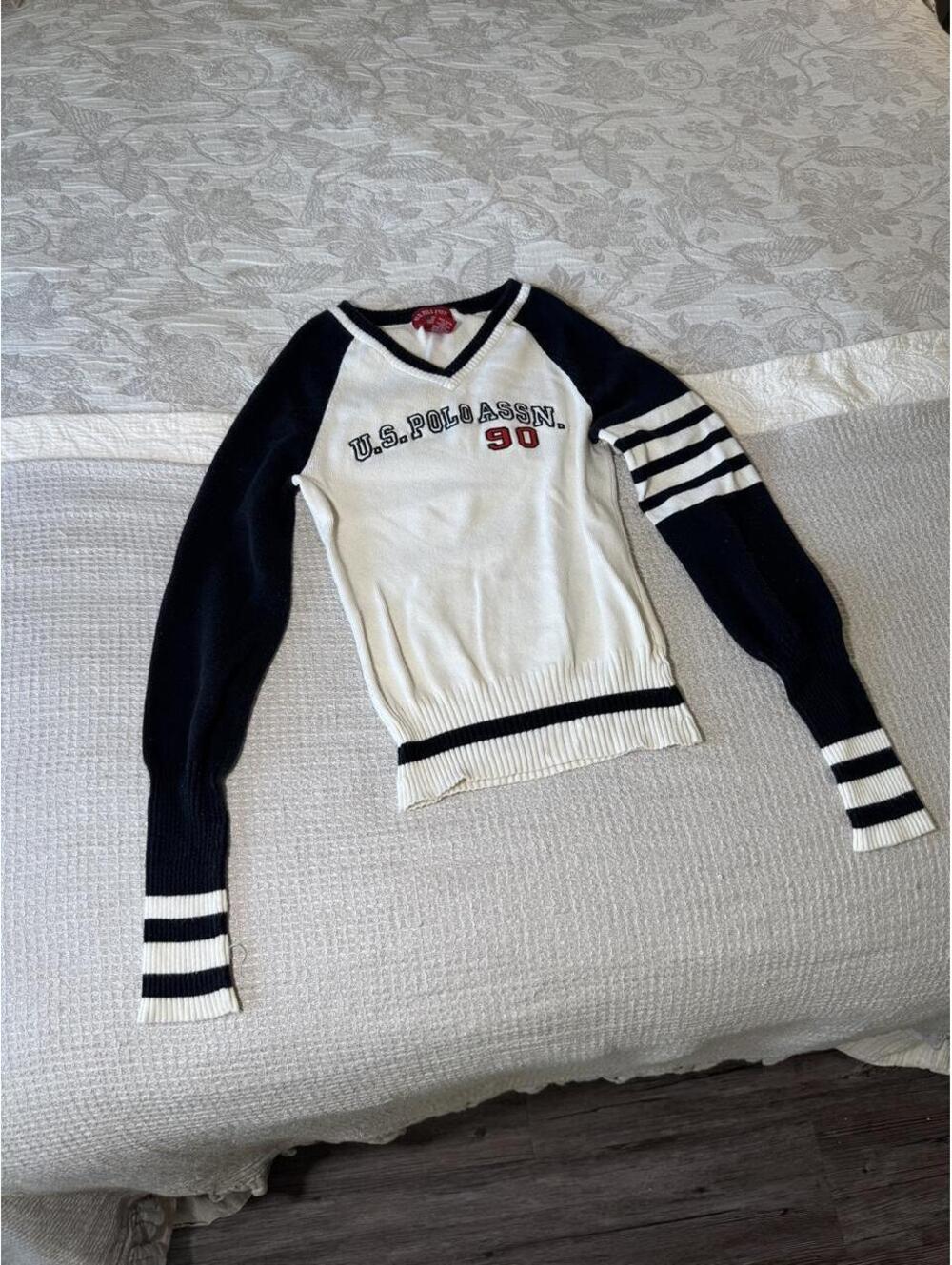 y2k US polo assn long sleeve varsity sweater